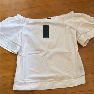 Ralph Lauren White Off-the-Shoulder Blouse